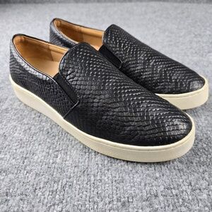 Vionic Splendid Midi Black Snake Embossed Slip-On Sneakers - 7.5